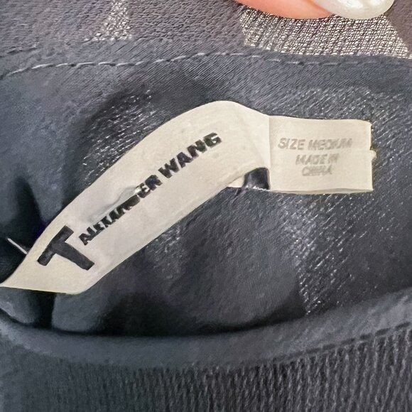 T by Alexander Wang black silk maxi dress. - Picture 2 of 2